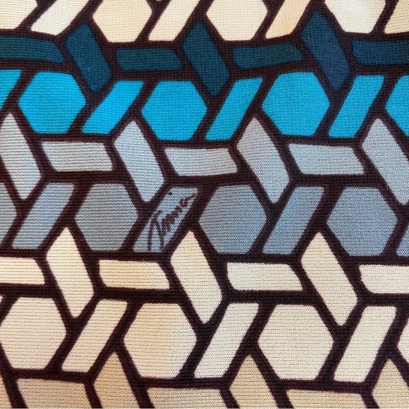 Trina Turk Signed Macee Stained Glass Print Sleeveless Dress Size 6 - Picture 6 of 10